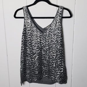 Banana Republic Sequined V-Neck V- Back Tank